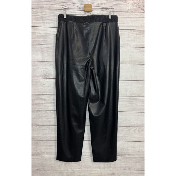 Women's DKNY Jeans Faux Leather BLACK Pants Size M BUT … READ DESCRIPTION PLE - Picture 2 of 10